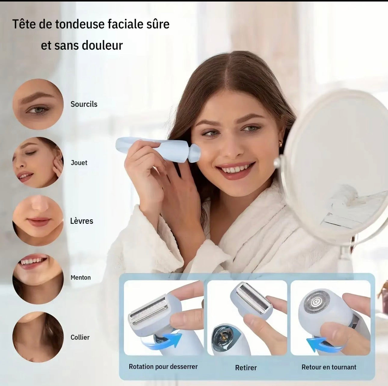 Lady Shaver • Épilateur Électrique 2 en 1